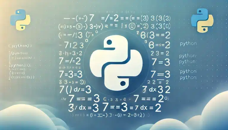 Graphic illustration showing Python integer division using the double slash (//) operator
